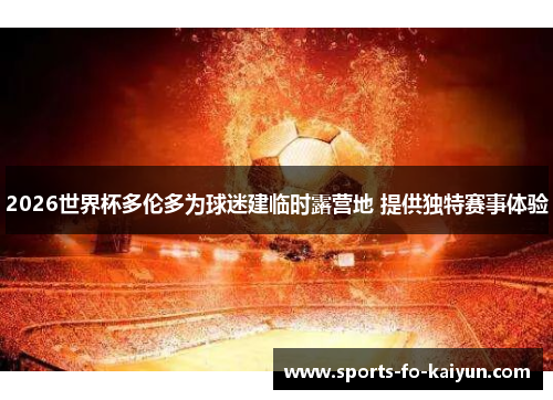 2026世界杯多伦多为球迷建临时露营地 提供独特赛事体验